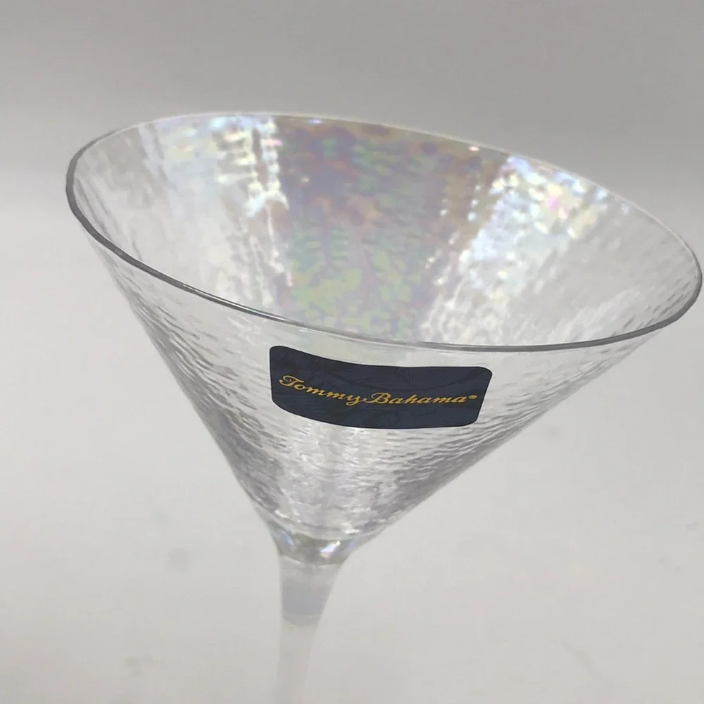 Tommy Bahama Iridescent Martini Glasses Set of 2